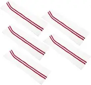[WOFASHPURET] Disposable Cooking Cap Sushi Chef Hat 5pcs White Fabric Chef Headwear for Kitchen Catering Events