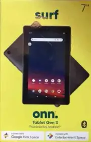 New ONN. Surf Gen 3 7" 32GB Tablet Quad-Core (2022) Wi-Fi Android 11 -Charcoal