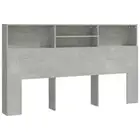 Wooden Headboard with Bed Storage Shelf Rack Head Bedhead Grey Queen Size 180cm
