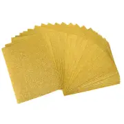 24 Pack 10.83 x 8.46" 2mm Thickness EVA Foam Sheets for Arts Dark Yellow Glitter