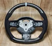 WHITE LINE CARBON Alcantara Suede Steering Wheel for MINI R50 R52 R53 COOPER S (for: Mini)