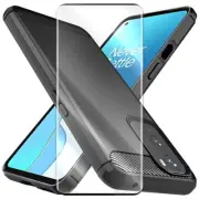 Wear-Resisting Screen Protector Carbon Fiber Case for OnePlus 9 Pro Smart Phone