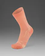 Vectr Cushion Crew Socks, 2XU, L, Digital Peach/White, Unisex