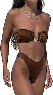 [DURINM] Women's Bikini Set High Waist Swimsuit Trendy Sexy Swimwear Two Piece Swimsuit Bikini Women's Set Sexy Swimsuit Swimwear High Waist Colour Block Two Piece