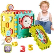 Kids Activity Cube, Sensory Drum Toy, Building Block Games, Play Center, Preschool Fine Motor Skills Toys, Boys Girls Sensory Toys, Kids Activity Cube for, Drum Toy for Kids, Fine Motor Skill