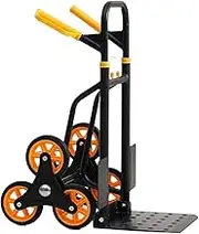 Trailer Hand Truck Heavy Duty Stair Climber Hand Truck and Dolly 200KG Capacity Heavy-Duty Trolley Cart with Telescoping Handle Home Hand Truck