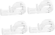 MINAOLULUS 4 Sets Curtain Rope Cleats Easy to Install Plastic Blind Cord Retainers for Roller Blinds Safety Clips for Window Treatments Multipurpose Cord Fixation