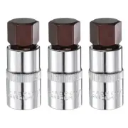 3pcs 11/16" Hex Bit Socket 1/2" Square Drive SAE Extension Impact Bit