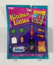 1995 Tyco Kitchen Littles Pantry Pack Apples, Chicken, Bread, Chips, Soda NEW