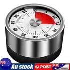 Stainless Steel Timer Mechanical Magnetic Kitchen Timer for Cooking (White)