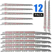 9 in ( 5Pack) ,6 in(7Pack )Wood Pruning Saw Blade For Reciprocating Saw, 12 Pack