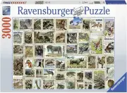 Ravensburger 17079 Jigsaw Puzzle ANIMAL STAMPS 3000 pcs. 121 x 80 cm. NEW BOX