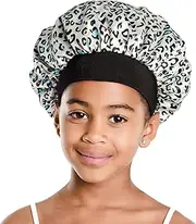 Red by Kiss Kids Satin Bonnet Sleep Cap Reversible Hair Bonnet for Boys and Girls Sleeping Night Silk Sleep Cap