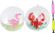 WOONEKY 2Pcs Beach Ball Floatable Pool Inflatable Flamingo Beach Play Balls I...