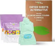 Truly Free Dryer Angel - Natural Dryer Sheet Alternative, Non-Toxic Reusable Fabric Softener Sheets and Scent Booster, Safe for Babies and Sensitive Skin, Laundry Room Essentials - Pack of 2