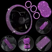 11 Pcs Bling Car Accessories Set,Bling Car Accessories Set for Women,Bling Steer