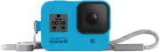 Official GoPro Sleeve + Lanyard, BLUE for HERO8 BLACK *Brand New / Sealed*
