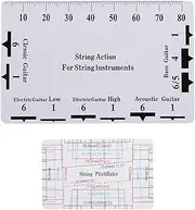 Guitar Ruler | Portable String Gauge Action Ruler - Luthier Repair Tool, Setup Tools, Electric Guitar Parts for Acoustic Guitar Bass Mandolin Banjo