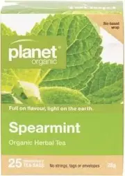 Planet Organic Spearmint Herbal Tea Bags 25pk