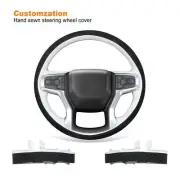 DIY Faux Leather Alcantara Steering Wheel Cover for Chevrolet Silverado Acadia