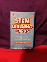 STEM Learning Cards Preschool NEW SEALED Cards. Early Learning With Guide Book