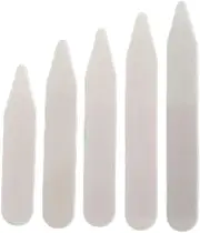[LORJE] 100Pcs Shirt Collar Bones,5 Sizes Collar Stiffeners Plastic White Collar Stays for Mens Dress Shirt