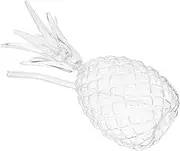 CIYODO Elegant Embossed Pineapple Design Glass Cup for Summer Cocktails Juices Home Bar Decor