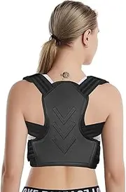 Corrector Adjustable Back Brace,Breathable Brace Provides Support Improve Prevent Humpback,Black-Medium,Black-Medium