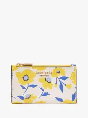 Morgan Sunshine Floral Printed PVC Small Slim Bifold Wallet