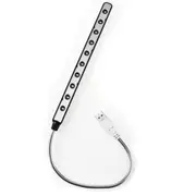 10 LED USB Portable Light Lamp for Laptop Notebook PC(Black)