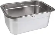 Incoc Stainless Steel Basin Bucket Dishpan Dish Washing Bowl Basket Portable Tub Rack (Large) (Large)