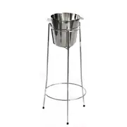Ice Bucket Stand Chrome Combo Wine Champagne Cooler Tray Chiller 62cm