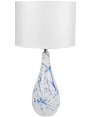 [Lexi Lighting] Ashleigh Ceramic Table Lamp White/Blue