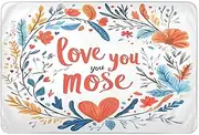 Extra Large Resuable Changing Pad Covers Soft Absorbent Bed Wetting Pads Portable Bed Liners for Baby Boys Girls 52x34in Valentines Day Floral Leaves Love You Mose