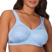 [Playtex] Women's 18 Hour Ultimate Lift and Support Wire Free Bra, Zen Blue, 36B