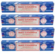 4 Box x 15g Nag Champa Incense Satya Sai Baba Agarbatti Scent Meditation Aroma