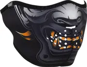 Zan Headgear Demon, half mask , color: Black/Grey/Orange , size: One Size