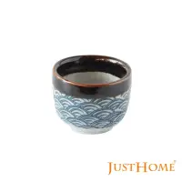 在飛比找momo購物網優惠-【Just Home】日式海波陶瓷清酒杯35ml(清酒杯 本