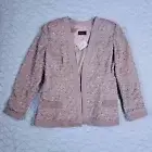 Karen Lawrence By Matthew Gold Crinkle Evening Blazer Tank Top Womens Size 14