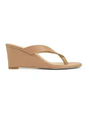 [Siren] Charlize Thong Wedges in Beige