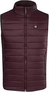 [Generic] Men's Heated Vest Outdoor Outwear Winter Warm Coat Lightweight Heated Vest Heated Coat for Women and Men, Red, Large