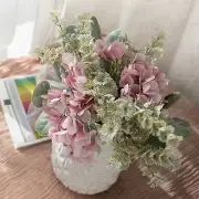 Artificial Hydrangea Flower Bouquet Floral Arrangement Home Decorations
