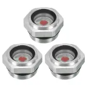 3 Pack Air Compressor Oil Sight Glass, M22x1.5 Male Thread with O-ring