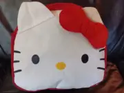 Hello Kitty Canvas/Plush tote BAG.. Large, Ajustable Shoulder straps RED