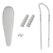 16" OG LOWRIDER WHITE BANANA SEAT W/SISSY BAR & LOWRIDER GRIPS FOR 16" BIKE