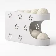 WDT Tool Magnetic Dryer Ball Holder for Laundry Room,Automatic Dryer Balls Roller Chute Container & Organizer,Dryer Ball Dispenser for Storage,White Dryer Ball Basket (No Balls)