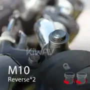KiWAV Motorcycle Mirror Hole Plugs Screw Covers For Both Hand M10 Reverse Thread