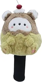 QSTDGVPW Headcover Cartoon Bear Plushie Knitted Protection for Game Golfers Friends