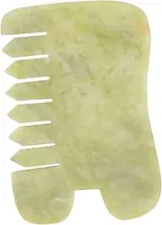 Gogogmee 1Pc Jade Gua Board for Face Massage Natural Green Scraping Tool for Skincare Durable and Skin Friendly for Relaxation and Muscle Relief