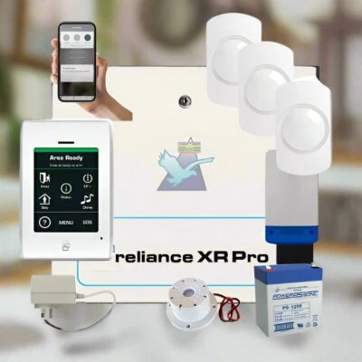 Hills Security Alarm System Reliance XRPro, Touchnav Kit with Guardall Detectors